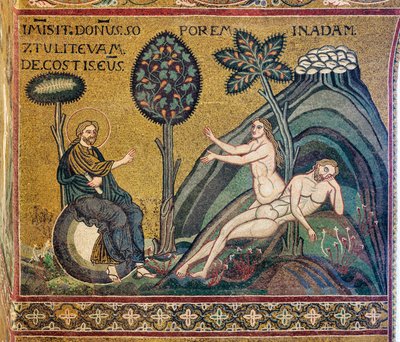 Eevan luominen, bysanttilainen mosaiikki, XII-XIII vuosisadat, vastajulkisivulle (mosaiikki) tekijältä Byzantine