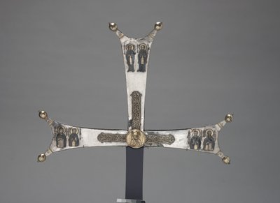 Fragmentti kulkuerististä, n. 1050 (hopeakullattu, niello) tekijältä Byzantine