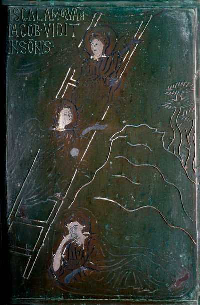 Jaakob näkee unessa enkelien nousevan ja laskevan pronssista ovilaattavaakaa, joka valmistettiin Konstantinopolissa vuonna 1076. Monte Sant 