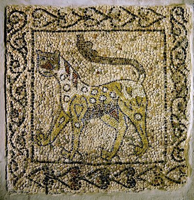 Täplikäs pantteri, 1213 (mosaiikki) tekijältä Byzantine