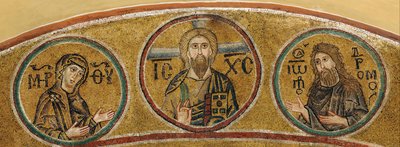 Deesis: Kristus, Neitsyt Maria ja Johannes Kastaja tekijältä Byzantine Byzantine