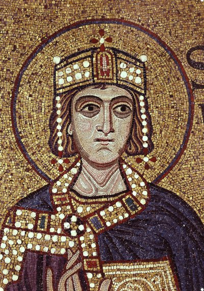 Kuningas Salomon yksityiskohta sisämosaiikeista Pyhän Markuksen basilikassa, 1100-luku tekijältä Byzantine Byzantine