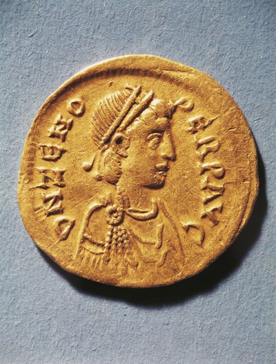 Numismatiikka, Muinainen Rooma, Kolikko edustaa Zenonia, Bysantin valtakunnan keisaria tekijältä Byzantine Byzantine