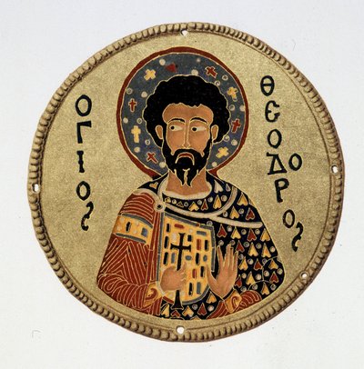 Saint Theodore (Teodoro) - vertauksena N Kondakowin teoksessa "Bysantin emailien historia ja monumentit" tekijältä Byzantine Byzantine