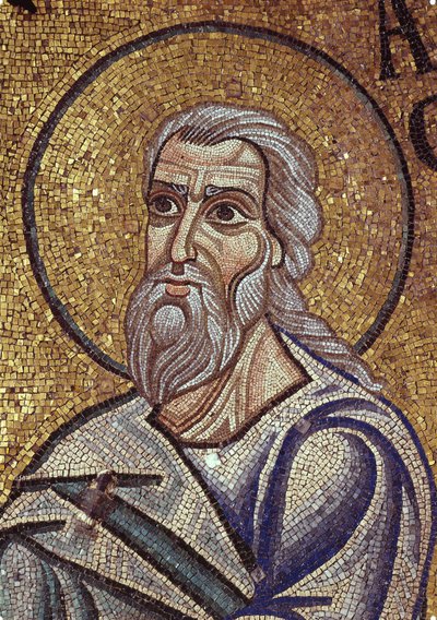Profeetta Habakuk Yksityiskohta sisämosaiikista Pyhän Markuksen basilikassa, 1100-luku tekijältä Byzantine Byzantine
