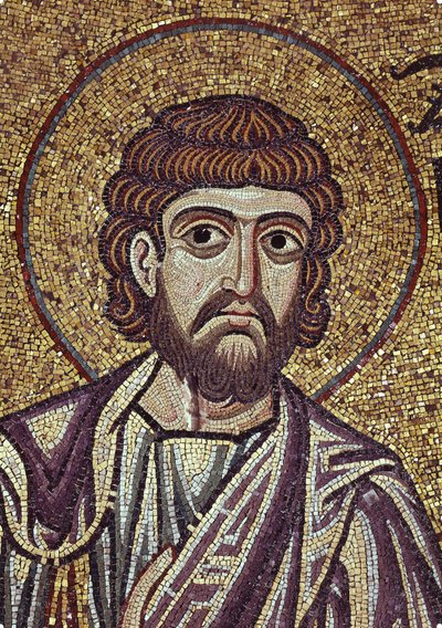 Profeetta Sakariah Yksityiskohta sisämosaiikkiin Pyhän Markuksen basilikassa, 1100-luku tekijältä Byzantine Byzantine
