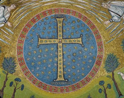 Crux gemmata (mosaiikki) tekijältä Byzantine School