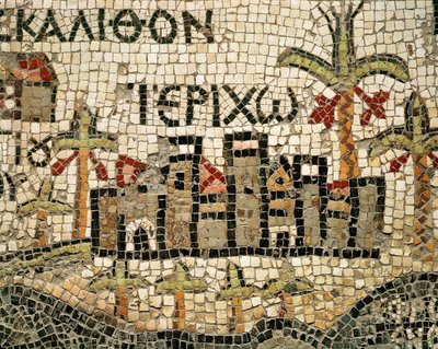 Yksityiskohta Jerikon kartasta tekijältä Byzantine School