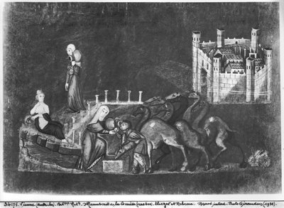 Gr 31 fol.7r Rebecca ja Eliezer kaivolla, Wienin Genesisistä tekijältä Byzantine School