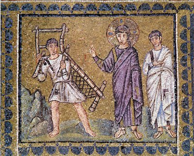 Guerison of the Paralytic, Pyhän Apollinarin Ravennan yhdeksän kirkko (Sant