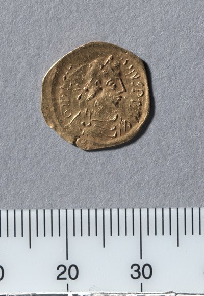 Half Tremissis of Justinianus I, Konstantinopoli, 527-565 (kulta) tekijältä Byzantine School