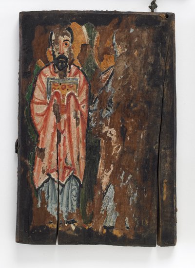 St. Mark and St. Luke, Washington Manuscript III:n oikea kansi (enkaustinen maalaus puupaneelille) tekijältä Byzantine School