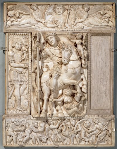 Keisari Triumphant, joka tunnetaan nimellä Barberini Ivory, 500-550 jKr. tekijältä Byzantine School