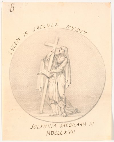 Medaljonki allegorisella naishahmolla tekijältä C.A. Lorentzen