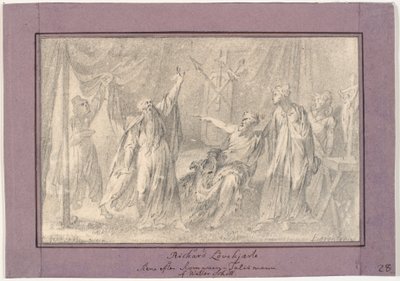Richard Leijonasydän. Kohtaus Walter Scottin romaanista "Talisman" (1825). tekijältä C.A. Lorentzen