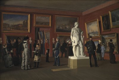 Yksi Christiansborgin palatsin kuninkaallisen maalauskokoelman huoneista tekijältä C.C. Andersen
