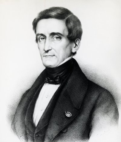 Italialaisen juristin Pellegrino Rossin (1787-1848) muotokuva, litografia. tekijältä J.B. and Brown J. Rowbotham