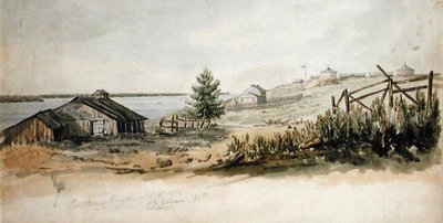 Fort Henry, Kingston, Ontario, Kanada, 8. syyskuuta 1832 (akvarelli paperille) tekijältä C.J. Gibson