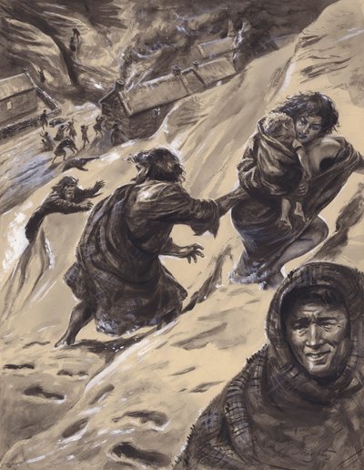 Glencoen verilöyly (guassi paperille) tekijältä C.L. Doughty