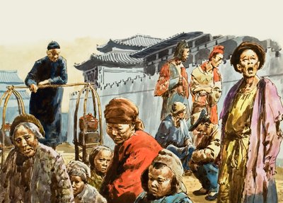Kurjuus vaanii Kiinan maata (guassi paperille) tekijältä C.L. Doughty