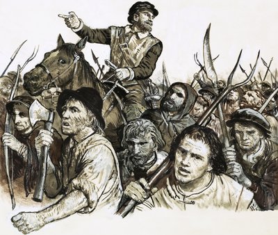 Robert Kett johtaa talonpoikien kapinaa - tekijältä C.L. Doughty