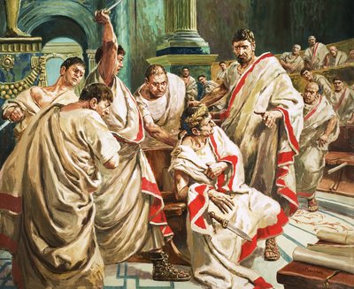 Julius Caesarin kuolema (guassi paperille) tekijältä C.L. Doughty