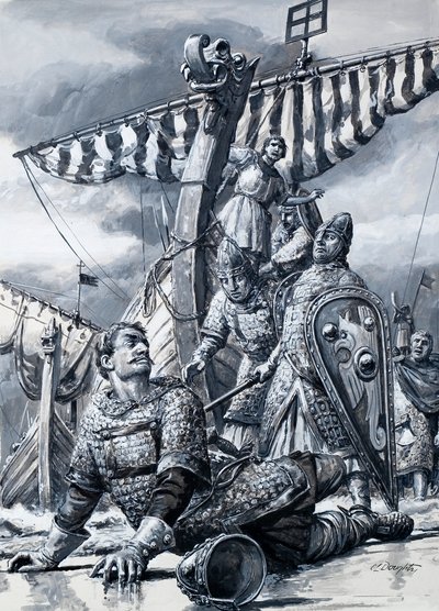Vilhelm Valloittaja kaatuu Hastingsissa tekijältä C.L. Doughty