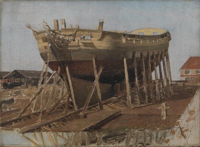 Corvette pörssissä. Kööpenhamina tekijältä Christoffer Wilhelm Eckersberg