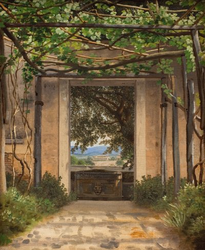 Pergola, Italia tekijältä Christoffer Wilhelm Eckersberg