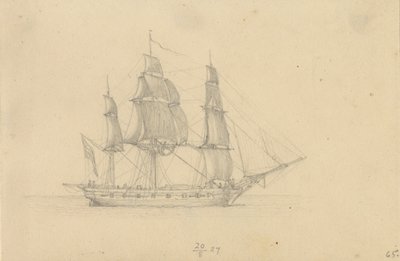 Korvetti. tekijältä Christoffer Wilhelm Eckersberg