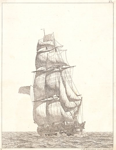 Pohjois-Amerikan brigi tekijältä Christoffer Wilhelm Eckersberg