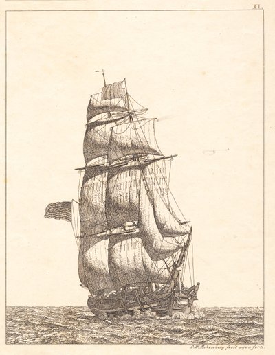 Pohjois-Amerikan brigi tekijältä Christoffer Wilhelm Eckersberg