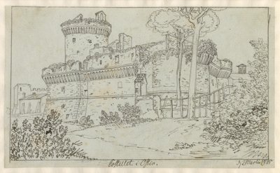 Kastellet i Ostia. tekijältä Christoffer Wilhelm Eckersberg
