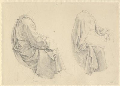 Viimeinen ehtoollinen - verhotutkistelu kahdelle apostolille. tekijältä Christoffer Wilhelm Eckersberg