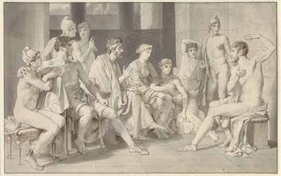 Odysseus kertoo elämästään Alkinoosissa tekijältä Christoffer Wilhelm Eckersberg