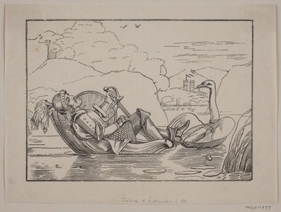 Tontti Kullenista, katsottuna Mølle Lejen edustalta. tekijältä Christoffer Wilhelm Eckersberg