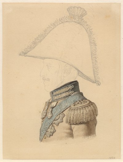 Frederik VI:n muotokuva profiilissa vasemmalla tekijältä Christoffer Wilhelm Eckersberg
