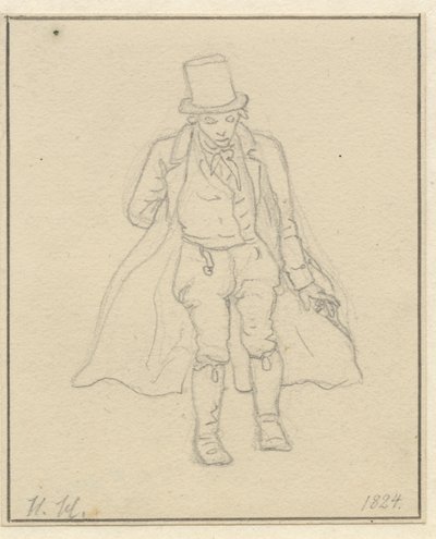 Muotokuvamaalari Hans Hansen, kokohahmo tekijältä Christoffer Wilhelm Eckersberg