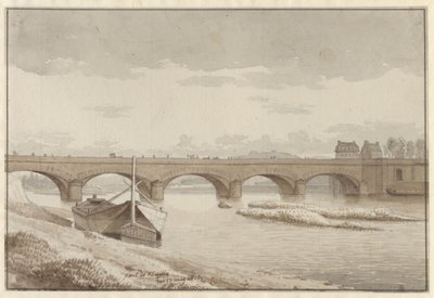 Seinen silta Neuillyssa, Pariisissa, 13. toukokuuta 1812 tekijältä Christoffer Wilhelm Eckersberg
