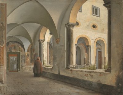Fransiskaaniluostarin Santa Maria luostari Aracoelissa Roomassa tekijältä Christoffer Wilhelm Eckersberg