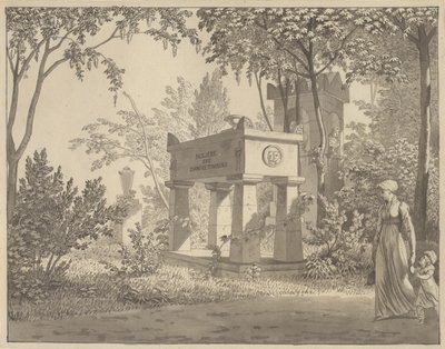 Molièren sarkofagi Jardin Elyséessa tekijältä Christoffer Wilhelm Eckersberg