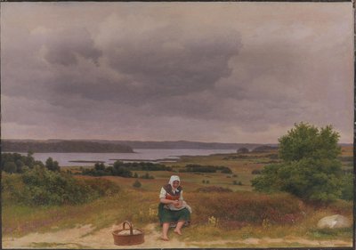 Näkymä Fire-järvelle lähellä Rudersdalia, North Sealandissa tekijältä Christoffer Wilhelm Eckersberg