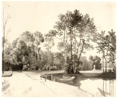 Näkymä Sanderumgaardin puutarhaan tekijältä Christoffer Wilhelm Eckersberg