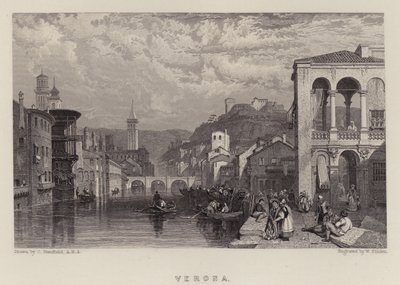 Verona (väri litho) tekijältä C. (after) Stanfield