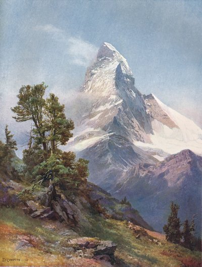 "The Matterhorn from Riffelberg", 1917 tekijältä C Angerer and Goschl