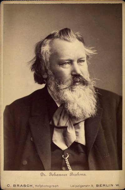 Johannes Brahms, saksalainen säveltäjä ja pianisti, 1889 tekijältä C Brasch