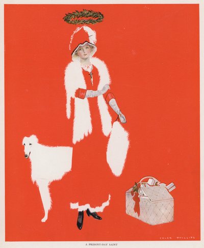 Coles Phillipsin tyttö, nykypäivän pyhimys (värilitografia) tekijältä C. Coles Phillips