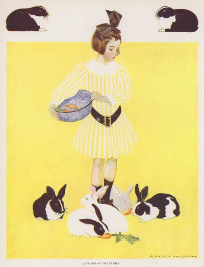 Coles Phillips Girl, perheen ystävä (väri litho) tekijältä C. Coles Phillips