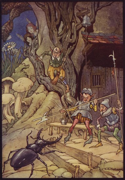 Ei-toivottu vieras (väri litho) tekijältä C. E. B. Bernard