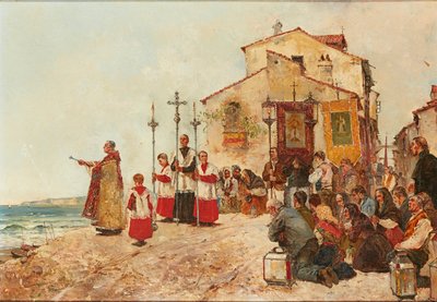 Blessing the Catch (öljy kankaalle) tekijältä C. Gonzalez